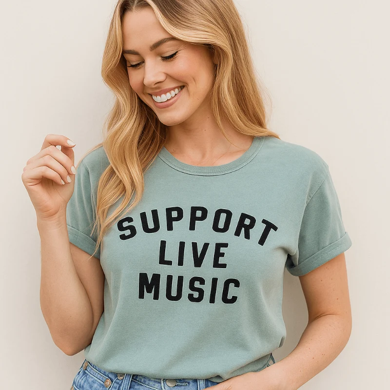 Safe Bella Canvas Music Tee Green