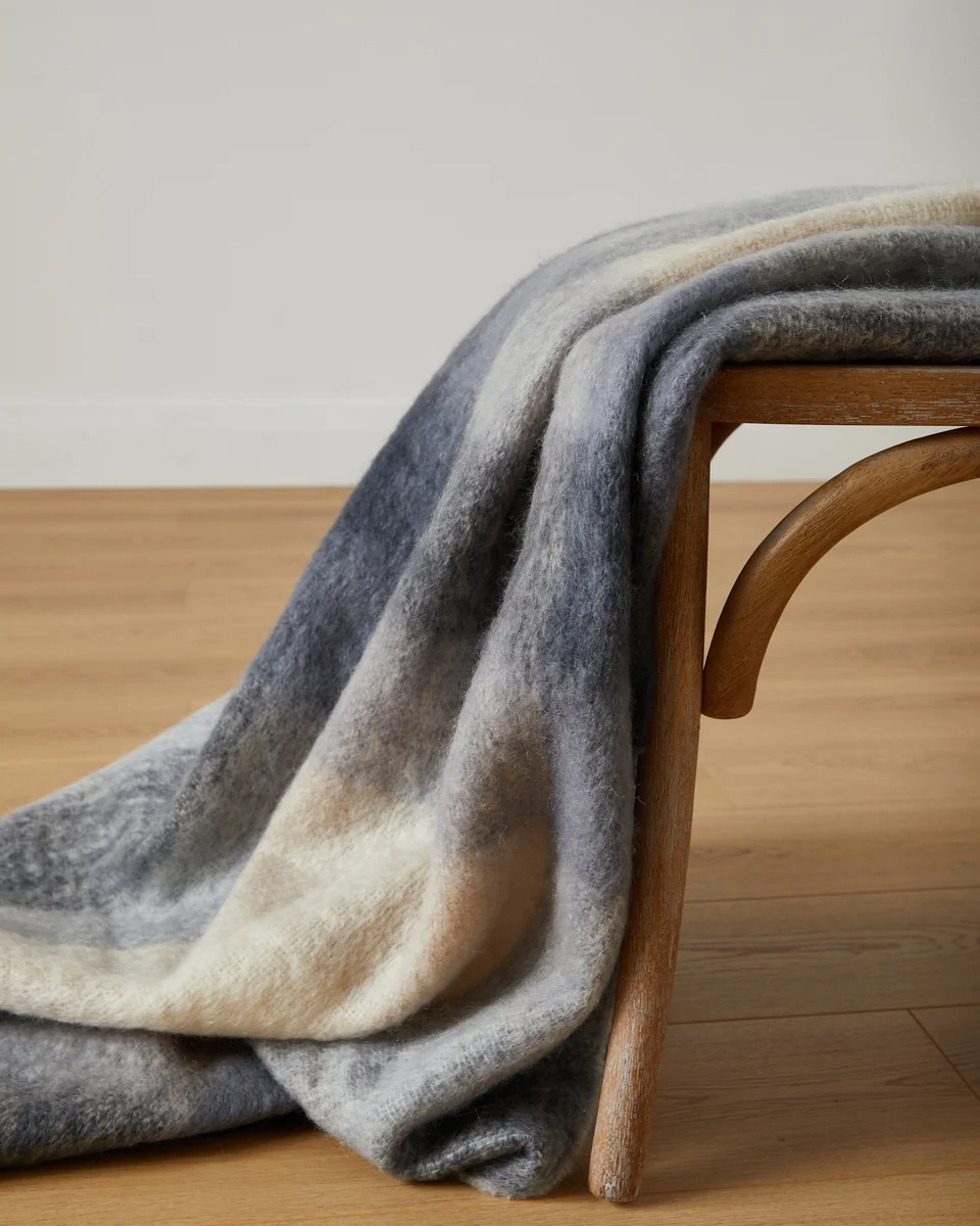 Crafted Foxford Classic Check Mohair Throw Specialty