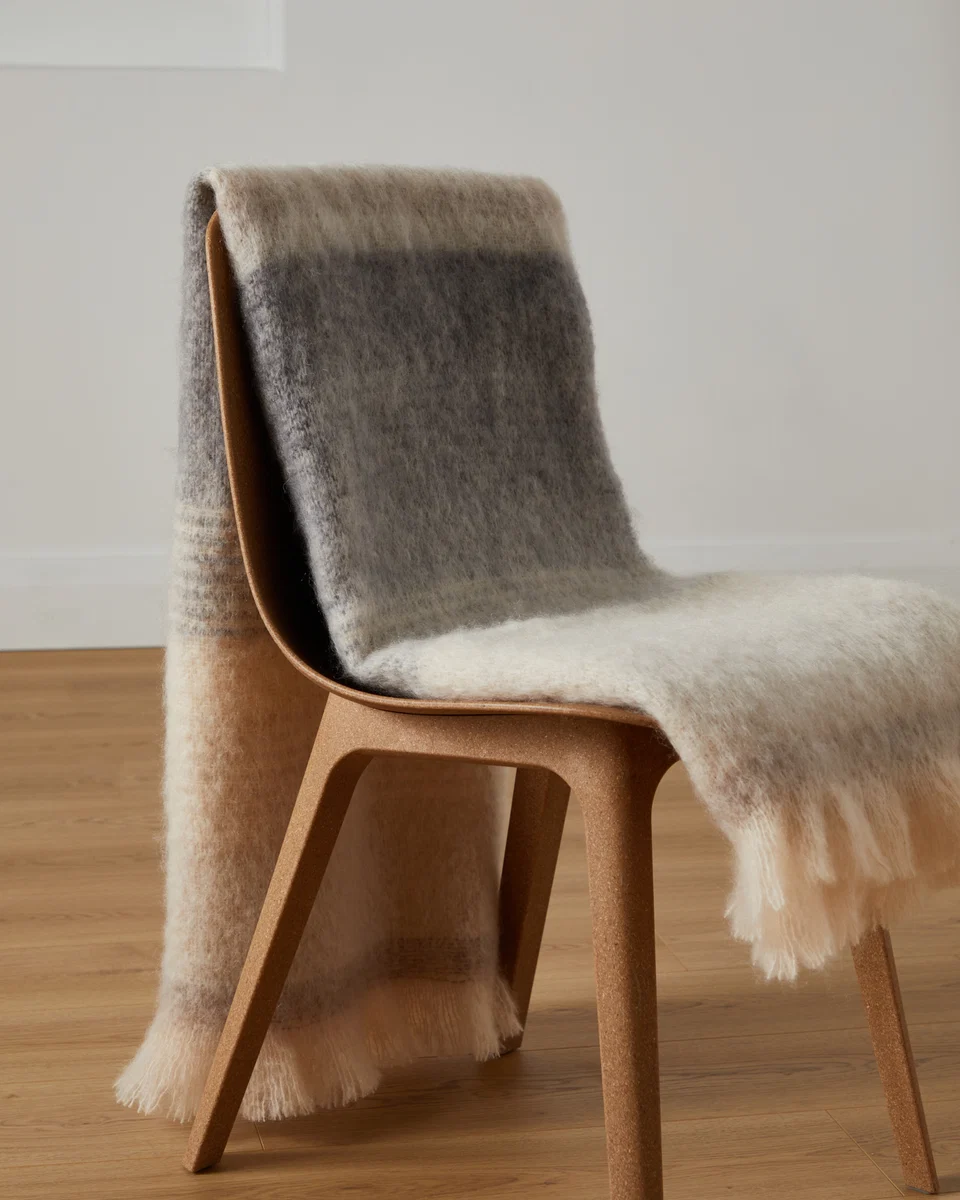 Relaxed Foxford Ombreid Mohair Throw Authentic