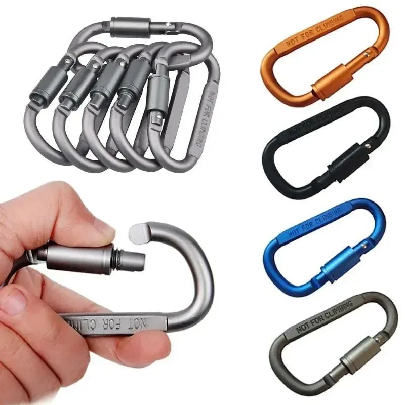 Reliable 4Pcs Carabiner Set – Tactical Aluminum Alloy Carabiner Hooks for Camping Survival EDC and Outdoor Activities Fast