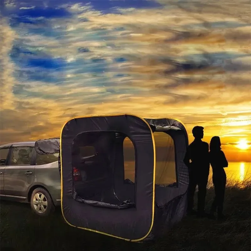 Professional SUV Car Tent – Pop-Up Rear Trunk Camping Tent for Multi-Person Family Outdoor Adventures SUV Car Tent – Instant Pop-Up Shelter Attached to Your Vehicle Natural