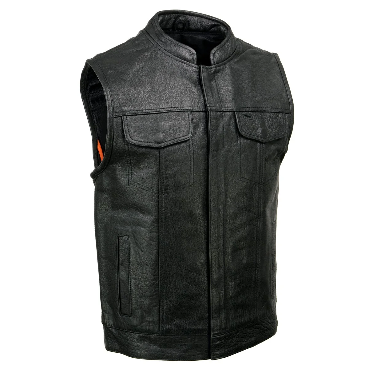 Fashionable Milwaukee Leather SH2036 Men’s Black Club Style’ Open Neck Leather Vest Sustainable