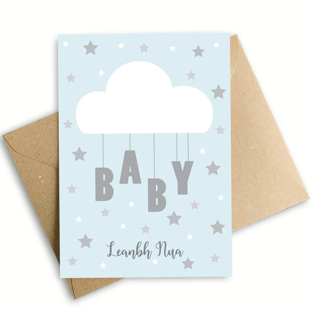 Official New Baby Blue Greeting Card Fine Crafted