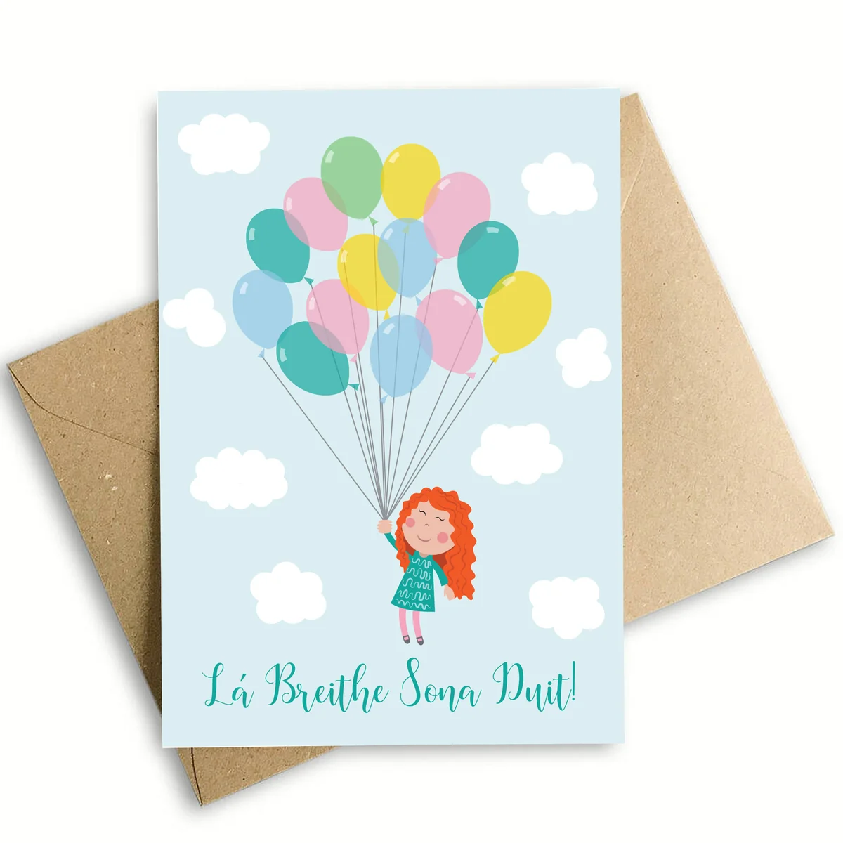 Traditional Birthday Balloons Greeting Card Certified