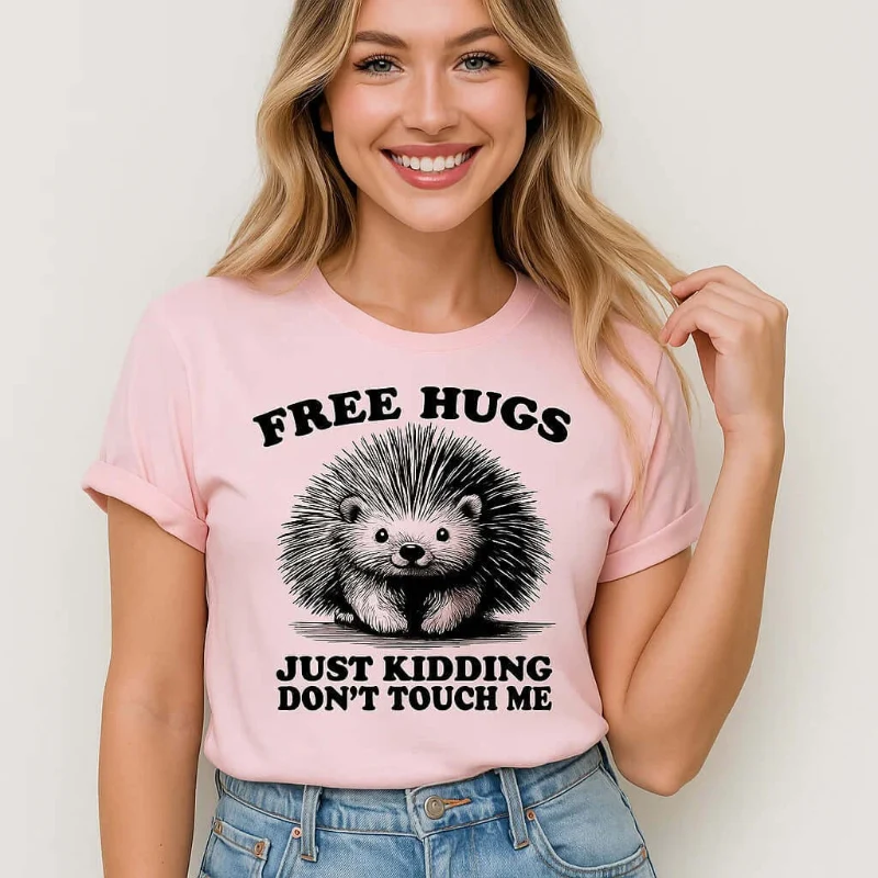 Reusable Porcupine Hugs Tee Sustainable