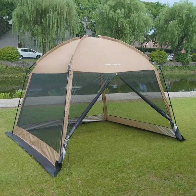 Fast Mosquito-Proof Camping Beach Shade Tent for 5-8 People – Outdoor Sun Shelter Safe