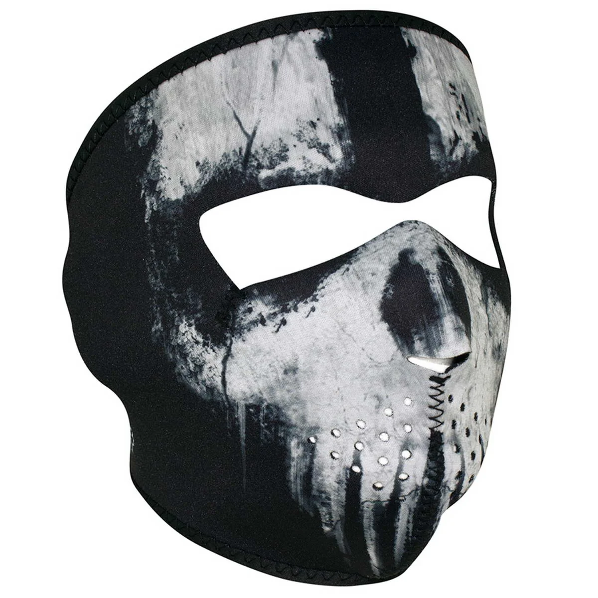 Optimized ZanHeadgear WNFM409 Neoprene Skull Ghost Full Face Mask Black and White Top-Quality