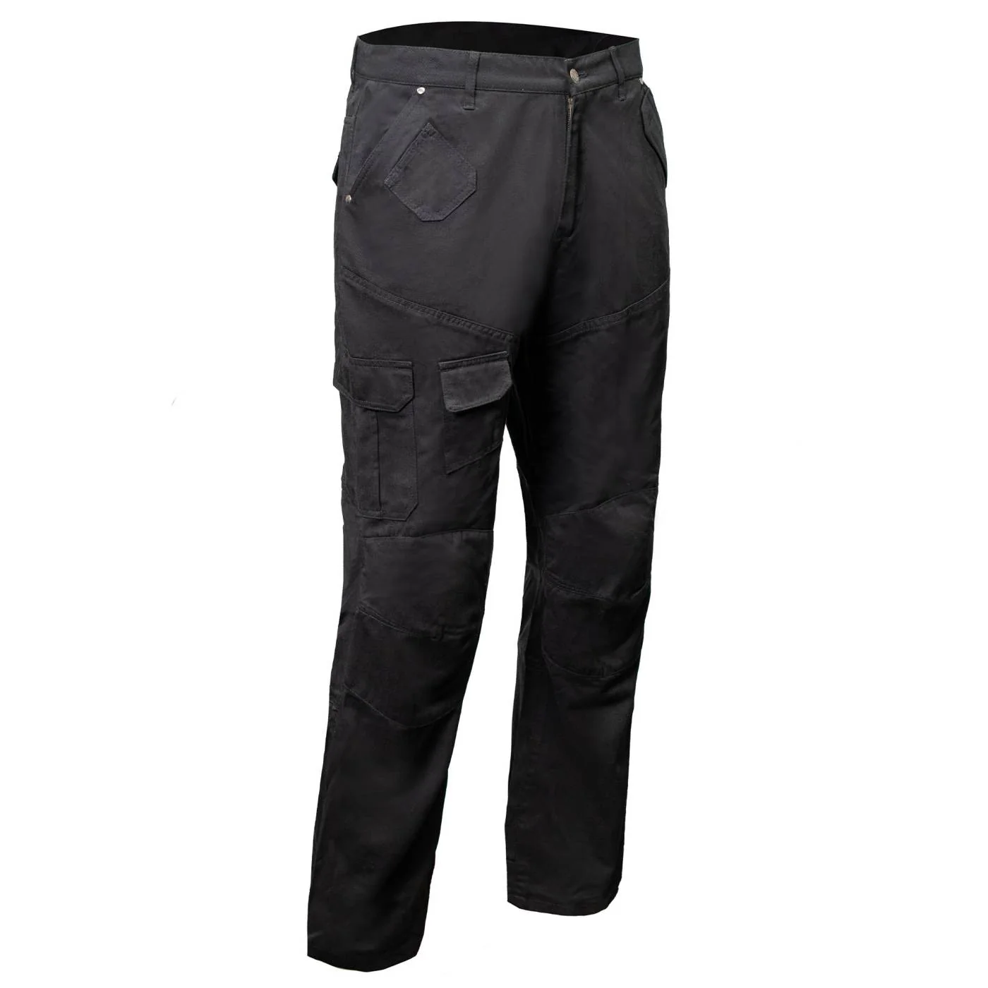 Solid Milwaukee Leather MPM5590 Men’s Black CE Armored Cargo Jeans Pants Reinforced w Aramid by DuPont Fibers Artisan