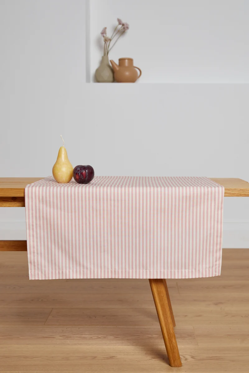 Breathable Foxford Rose Stripe Table Runner Proven