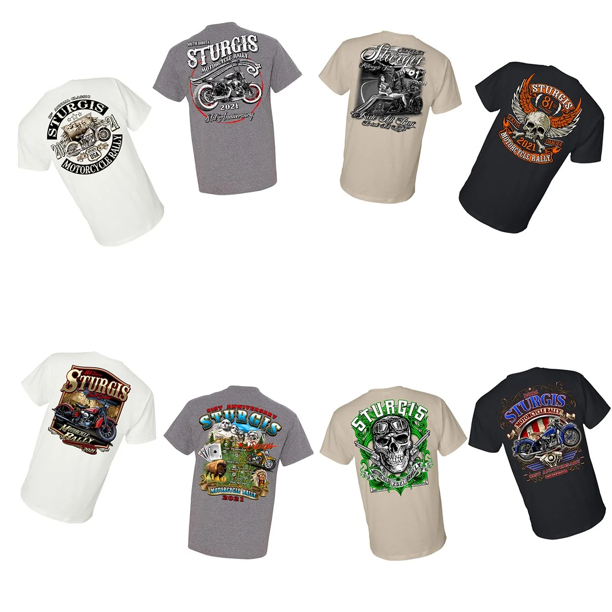 Minimalist Milwaukee Leather XS16008 Men s 81st Sturgis Assorted 4 for 30.00 T-Shirts Optimized