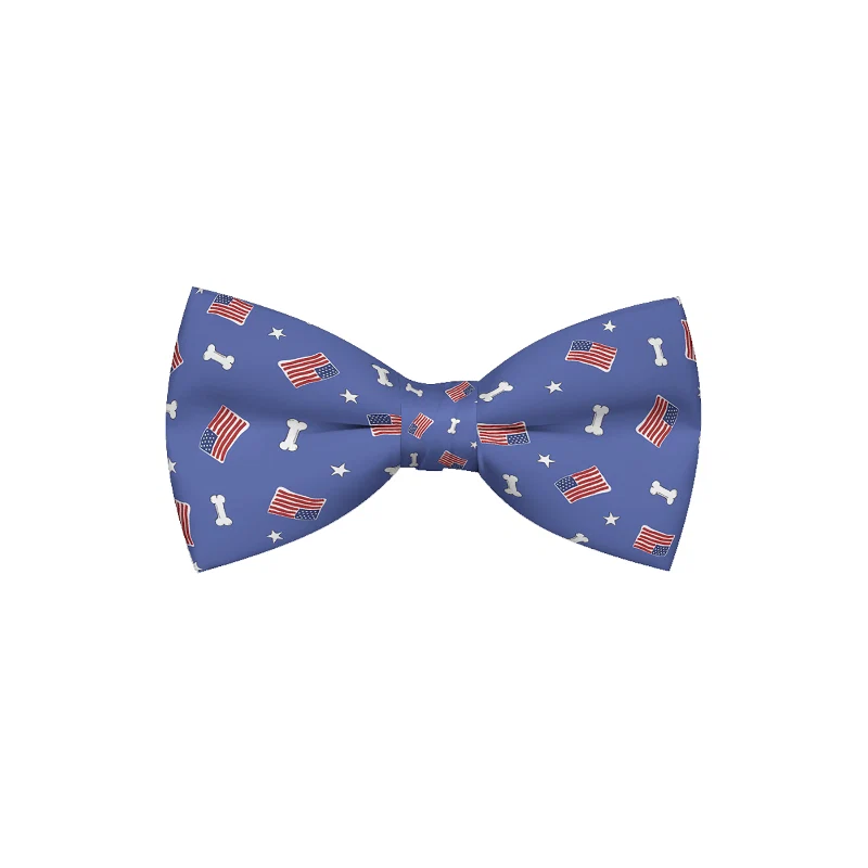 Elegant Patriotic Dog Bow Tie Crafted