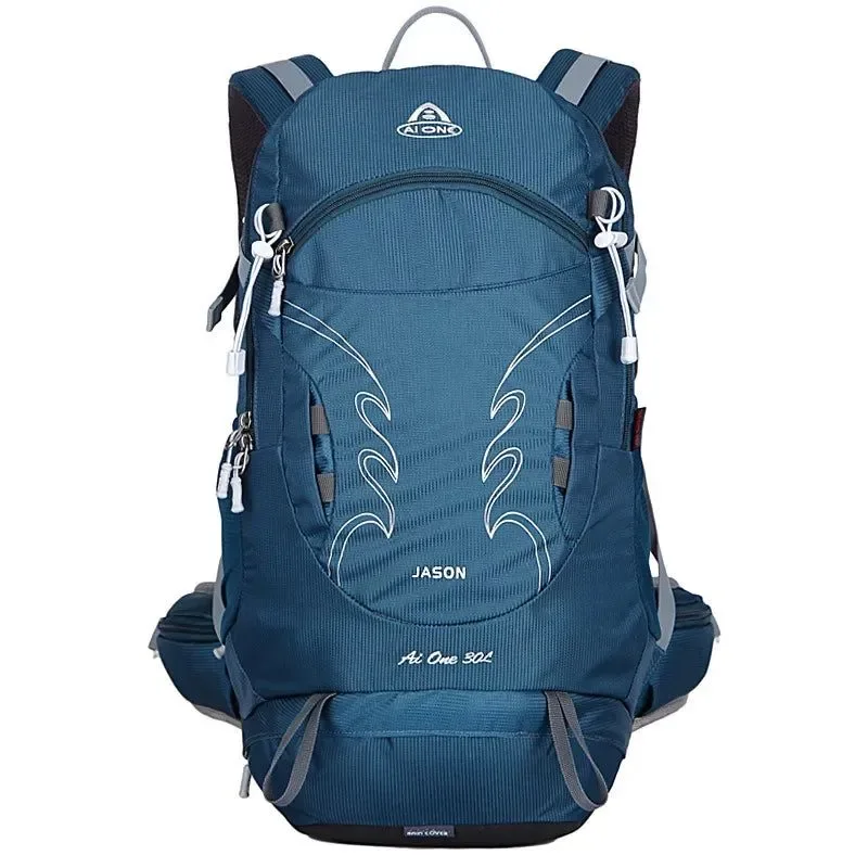 Environmentally Friendly Outdoor Hiking Backpack 30L Travel Trekking Motorcycle Rucksack for Camping and Climbing Detailed