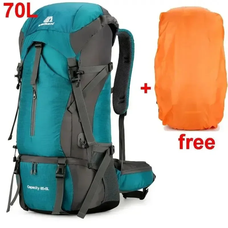 Crafted Waterproof Nylon Camping Travel Backpack I Gear for Outdoor Hiking and Mountaineering Detailed