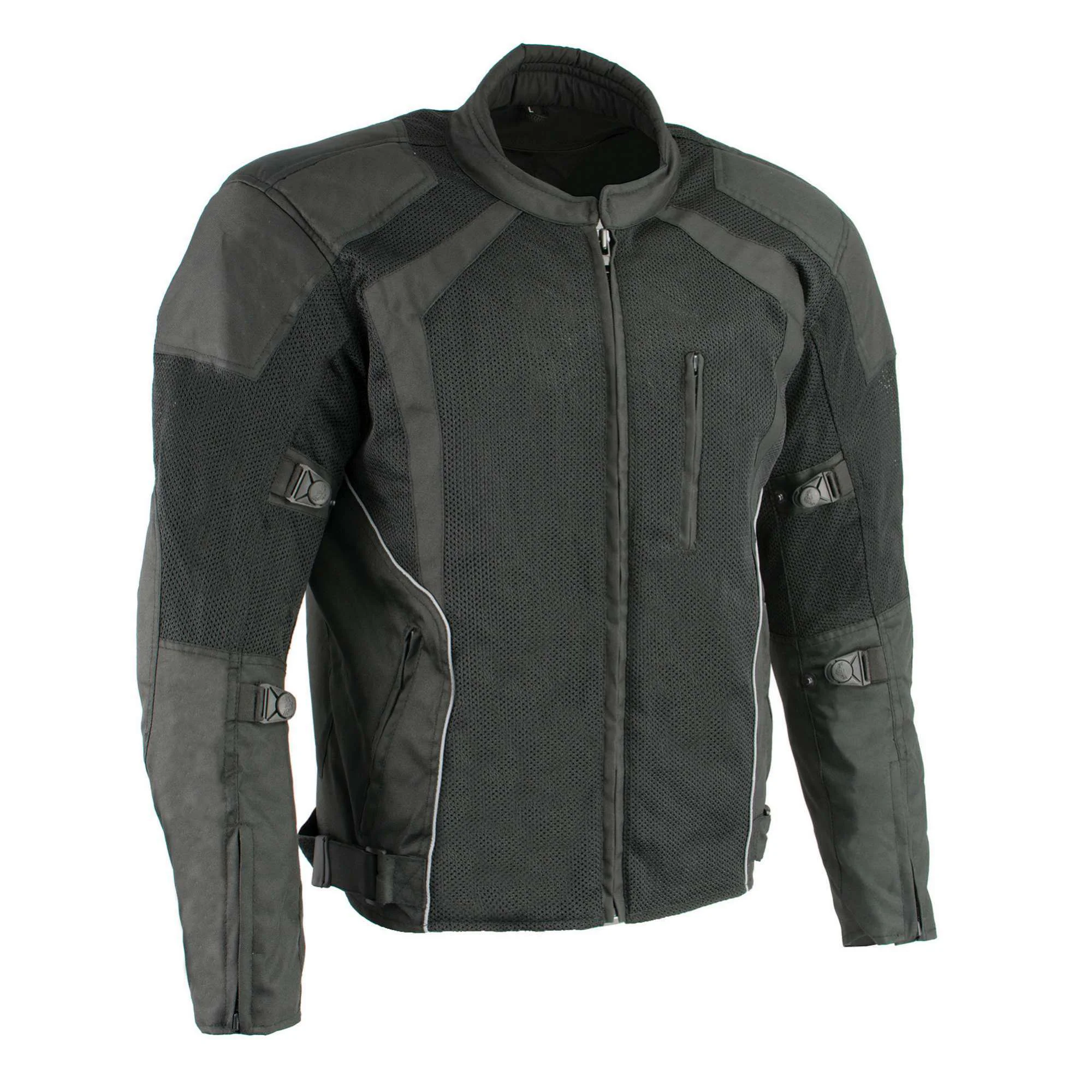 User-Friendly Milwaukee Leather MPM1793 Black Armored Mesh Motorcycle Jacket for Men – All Season Biker Jacket Recyclable