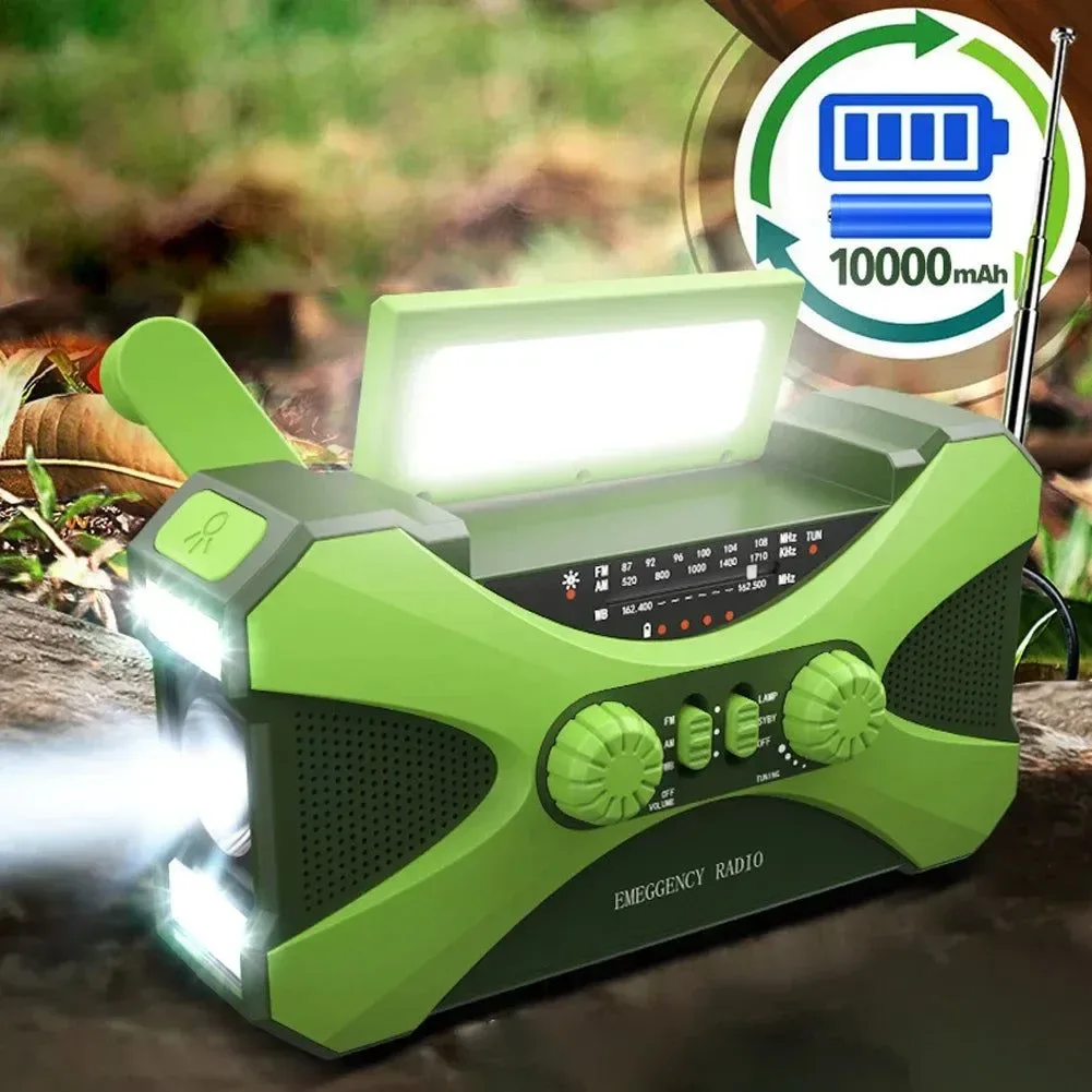 Unique Outdoor Electric Generator Emergency Radio Hand Crank Generator USB Solar Power Supply LED Flashlight Emergency Survival Lamp Selected