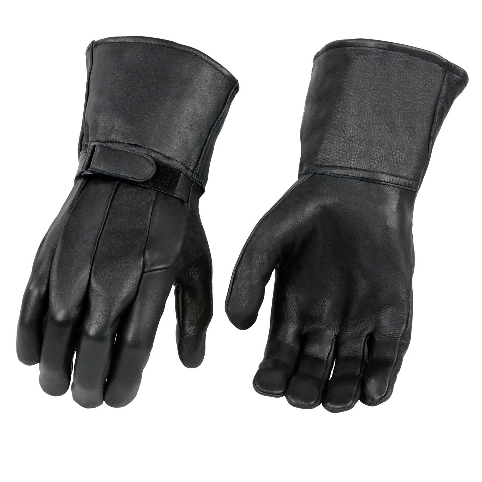 Original Design Milwaukee Leather SH864TH Men’s Thermal Lined USA Deerskin Black Leather Gauntlet Motorcycle Winter Gloves Next-Generation