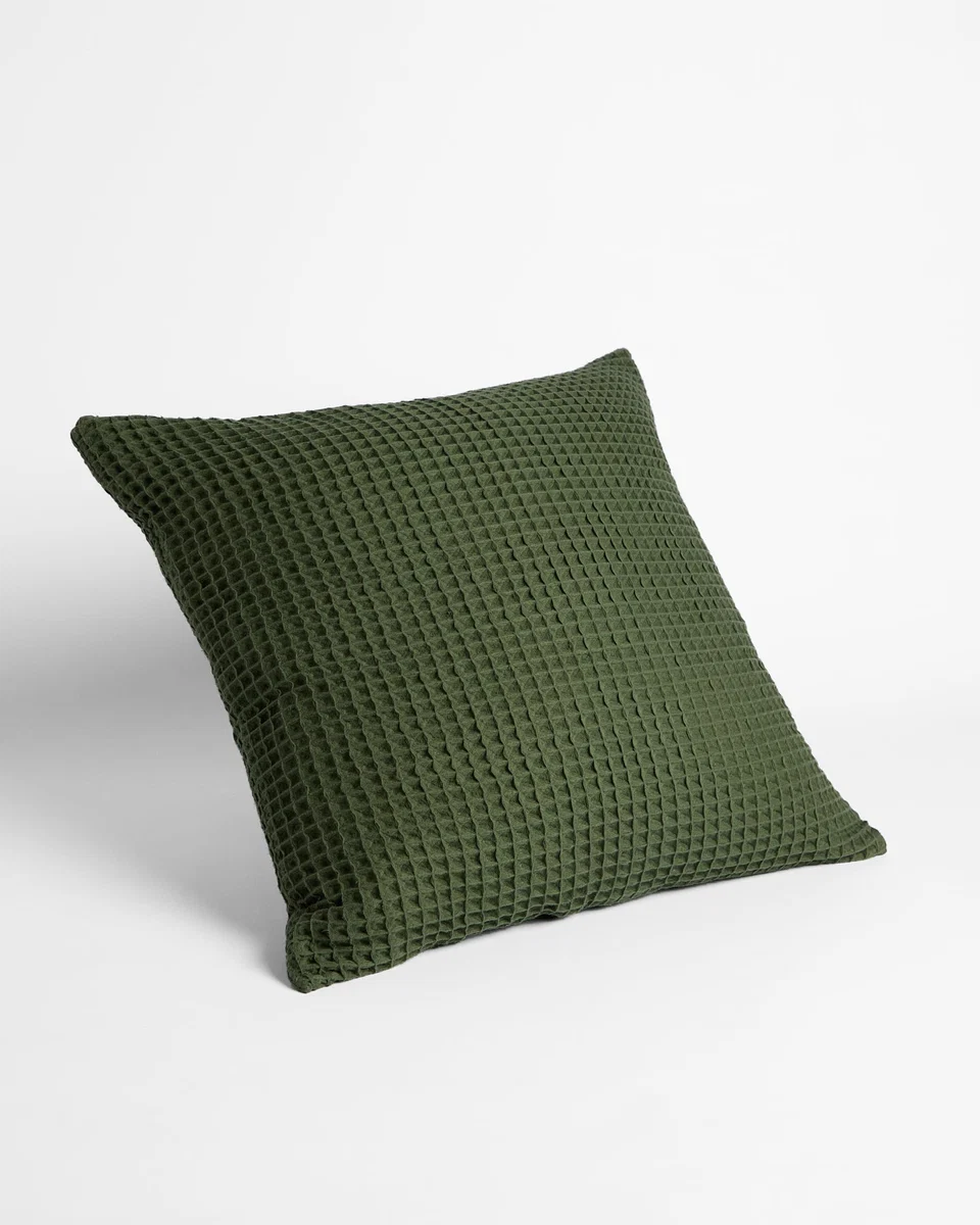 Sophisticated Foxford Honeycomb Cushion Green- Large Easy-to-Use