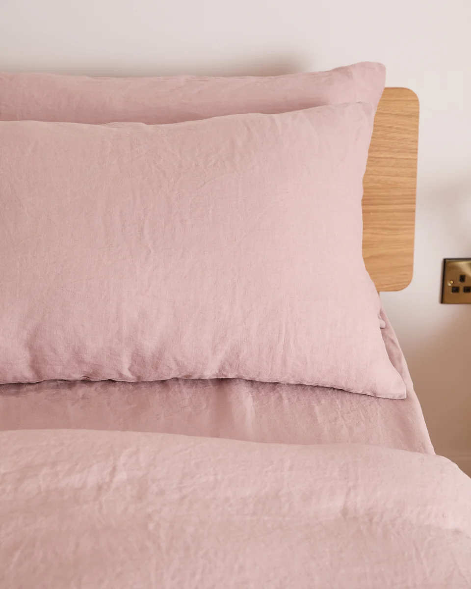 Advanced Foxford Blush Pure Linen Pillowcase High-Grade