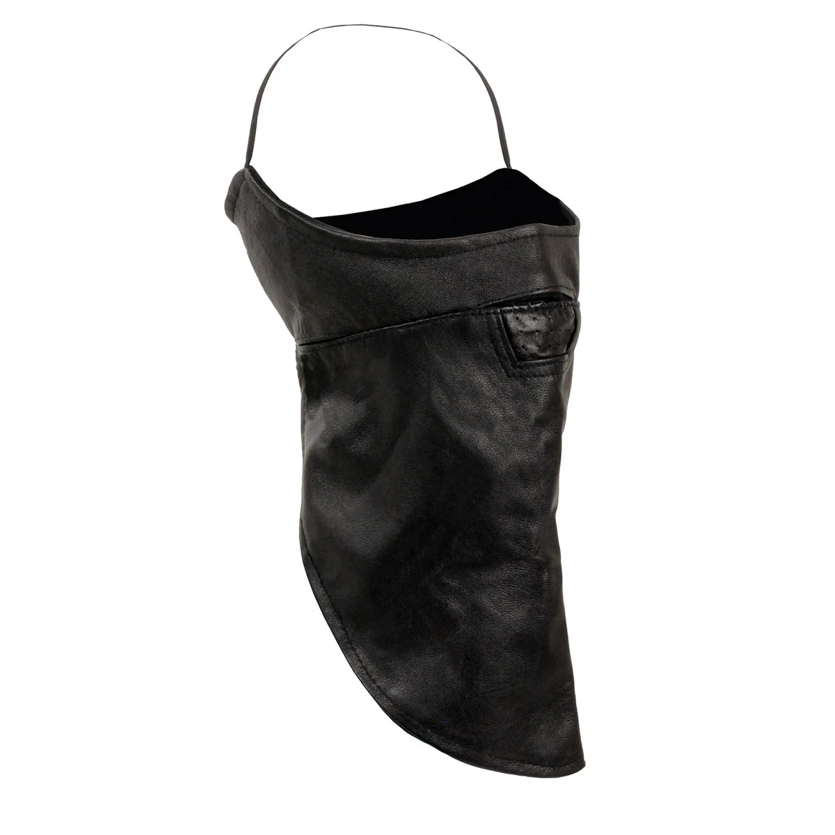 Optimized Milwaukee Leather SH163 Unisex Premium Leather Face Mask with Fleece Liner Long-Lasting
