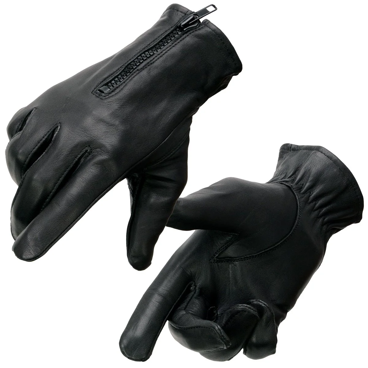 Genuine Milwaukee Leather SH226TH Men’s Black Thermal Lined Leather Motorcycle Hand Gloves W Wrist Zipper Closure High-Performance