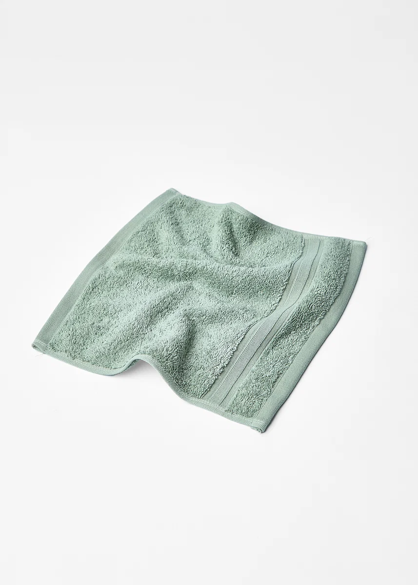Clean Foxford Luxury Cotton Face Towel- Eucalyptus Proven