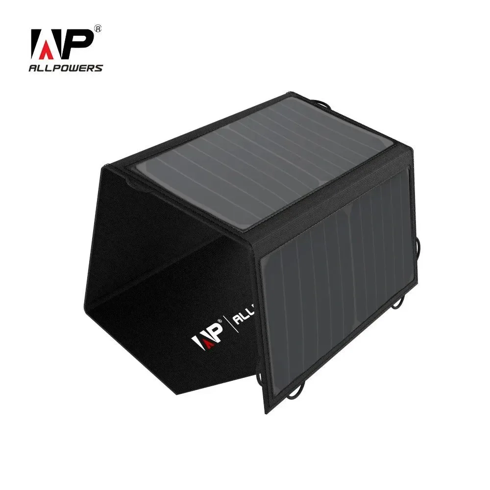 Elite 18V 21W Solar Charger Waterproof Foldable Solar Power Bank for 12V Car Battery Mobile Phone Outdoor Hiking Original