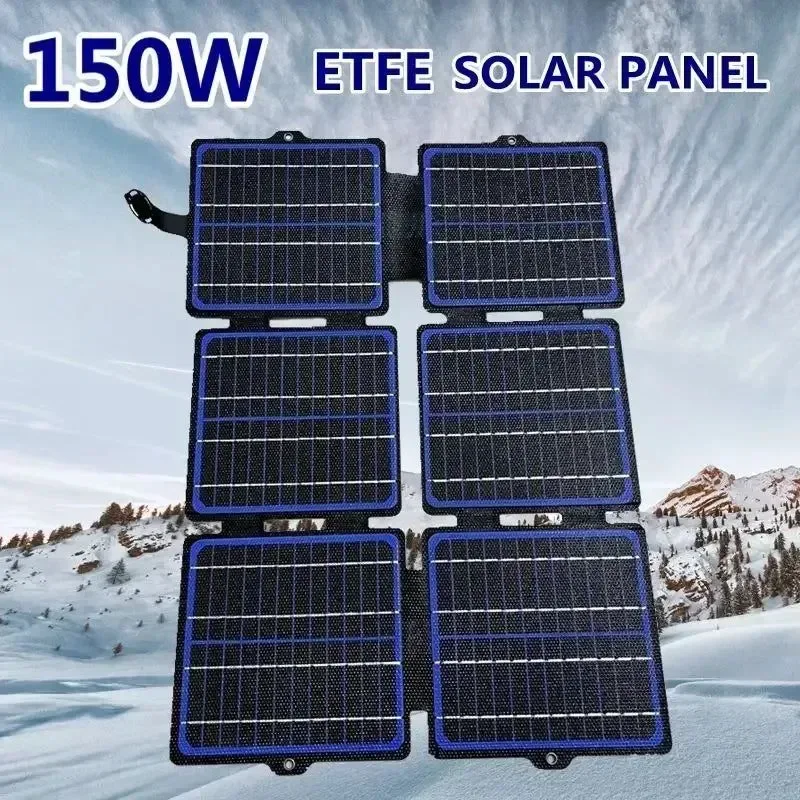 Verified 150W Foldable Solar Panel ETFE 5V 12V Waterproof Solar Charger Portable Mobile Power USB Type-C DC for Outdoor Camping Hiking Fine Crafted