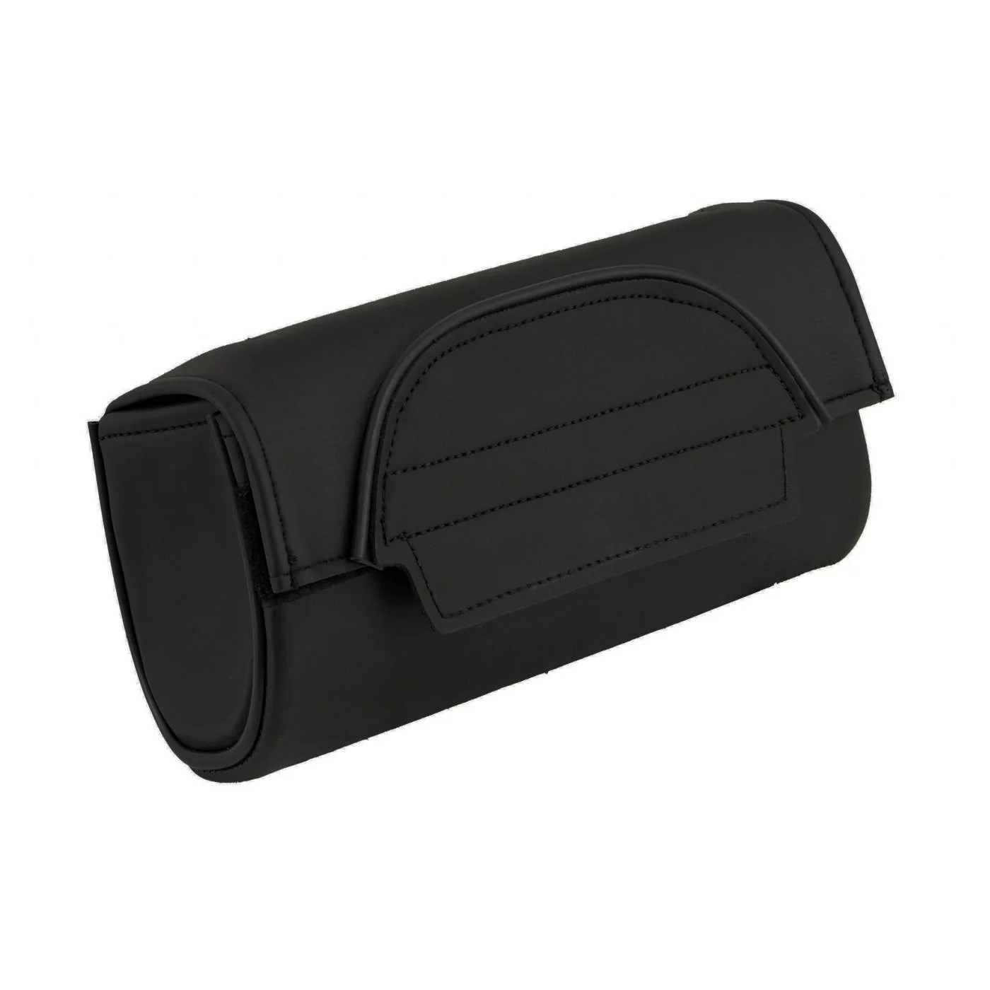 Solid Milwaukee Leather SH62101 Black Double Strap PVC Motorcycle Tool Bag High-Quality