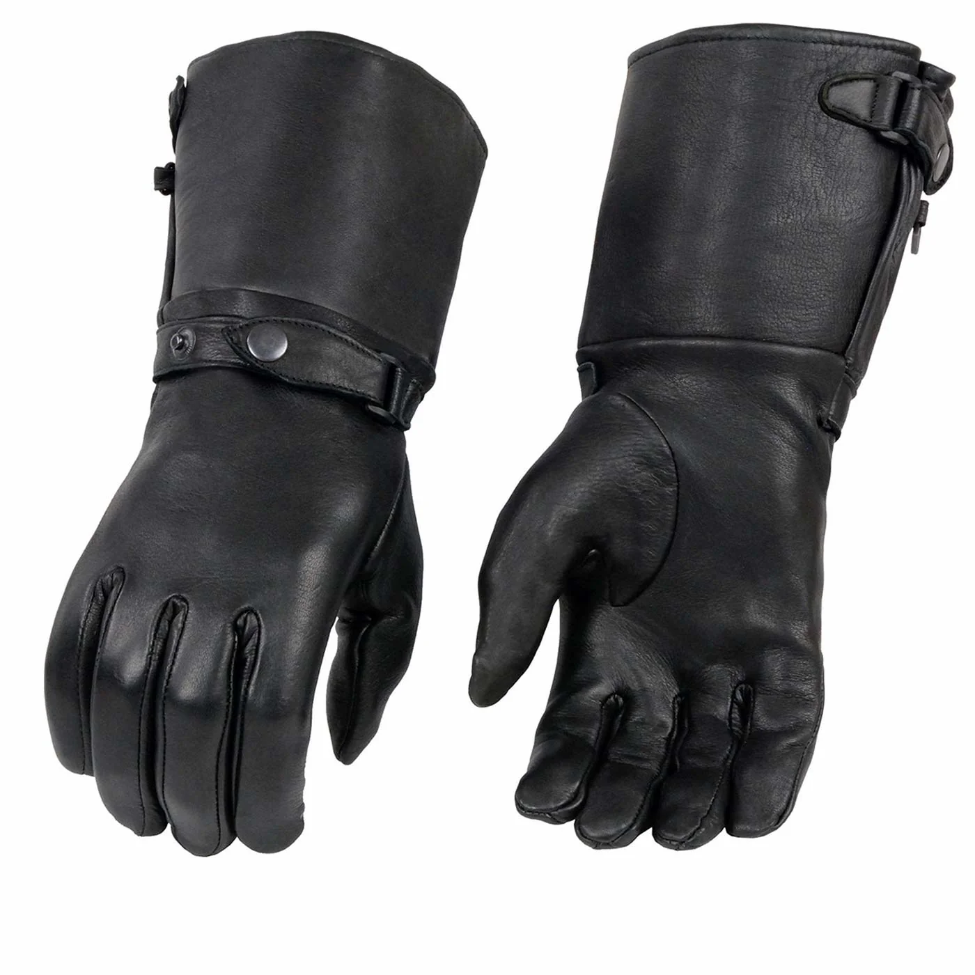 Modern Milwaukee Leather SH859 Women’s Thermal Lined USA Deerskin Black Leather Gauntlet Winter Gloves Versatile