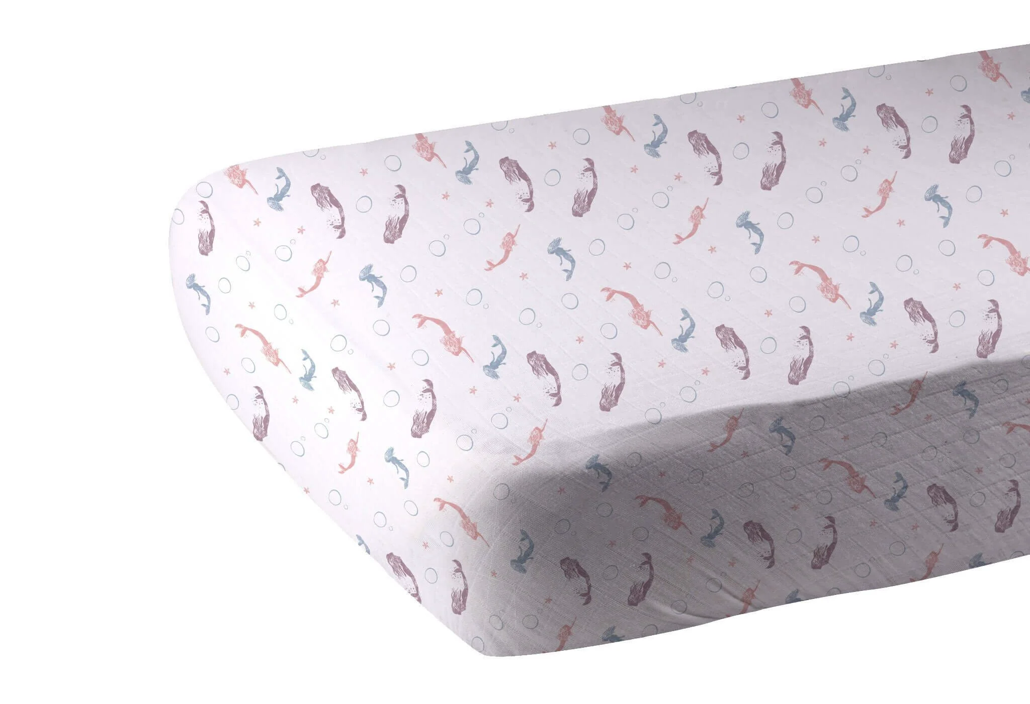 Original Mermaid Crib Sheet Natural