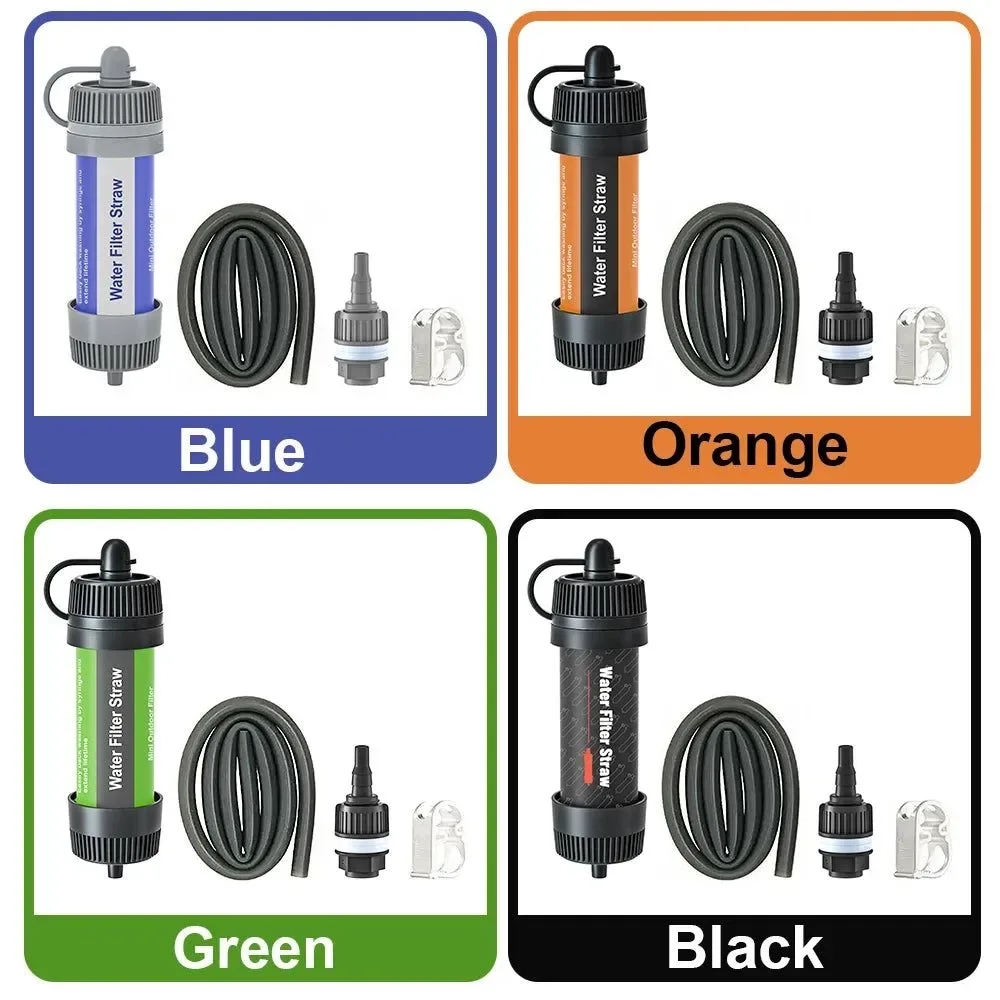 Traditional Outdoor Camping Compact Water Filter Straw – Portable Water Purifier Survival Gear for Adventure Backpacking and Emergency Preparedness Lightweight