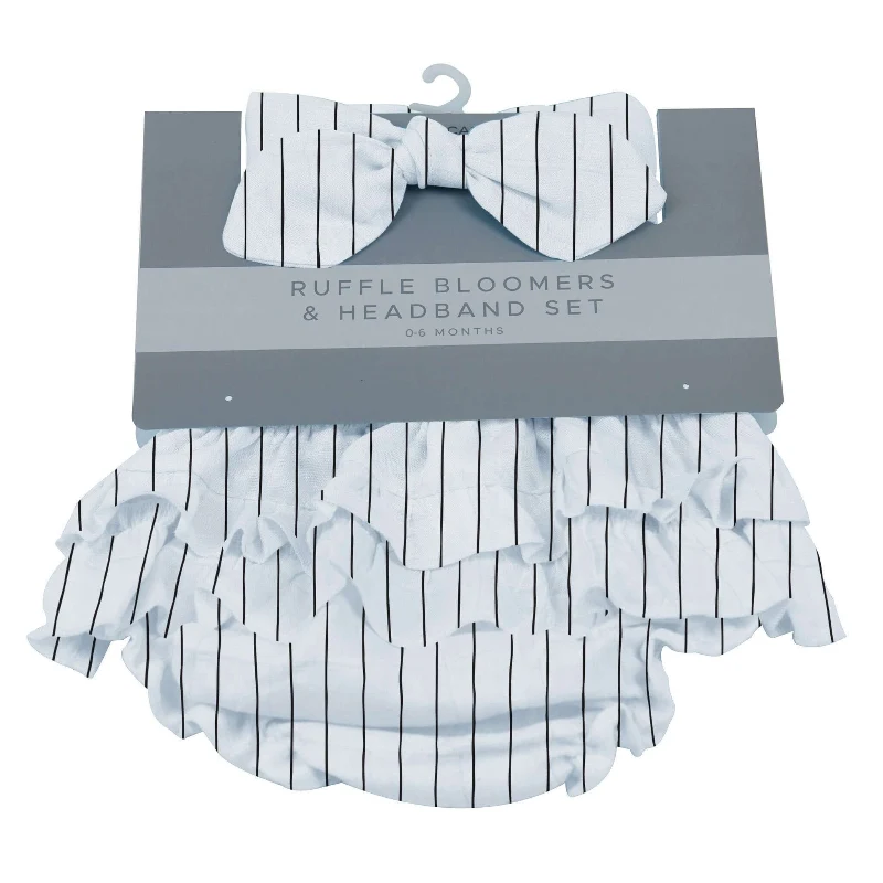 Crafted Pencil Stripe Bloomers Set Breathable