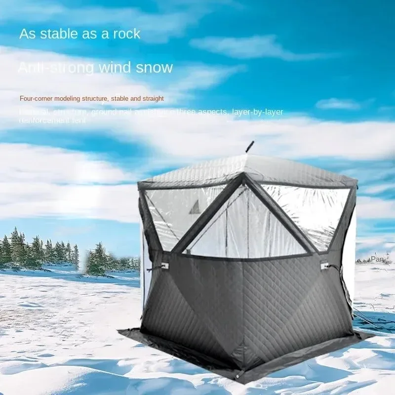 High-End Outdoor Multi-Person Winter Sauna Tent – 4-Season 201T Polyester Chimney Sauna Style Options High-Performance