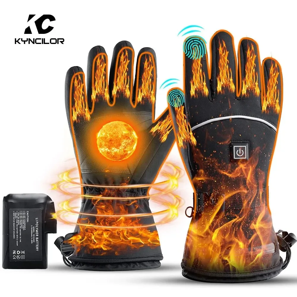 Breathable Motorcycle Gloves Winter Fleece Heated Touch Screen Waterproof Hiking Gloves Healthy
