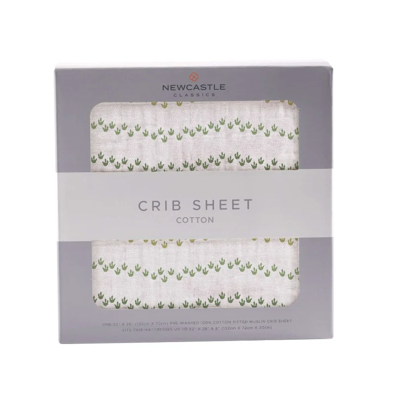 Environmentally Friendly Dino Feet Crib Sheet Optimized