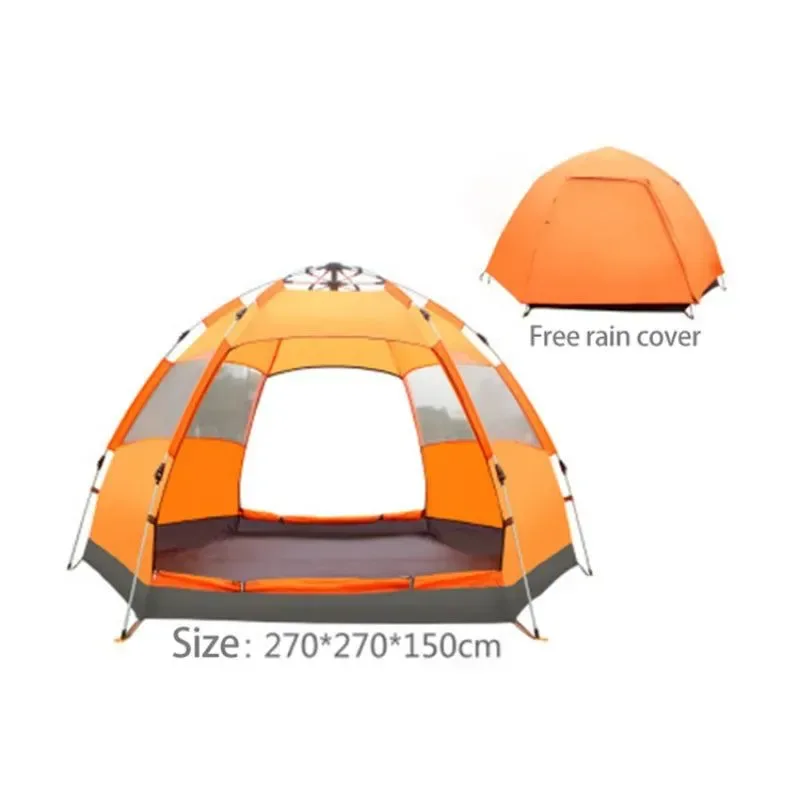 Fast Automatic Hexagonal Camping Tent for 4 People – Ultralight Waterproof Quick Setup I for Family and Outdoor Sports Events Superior