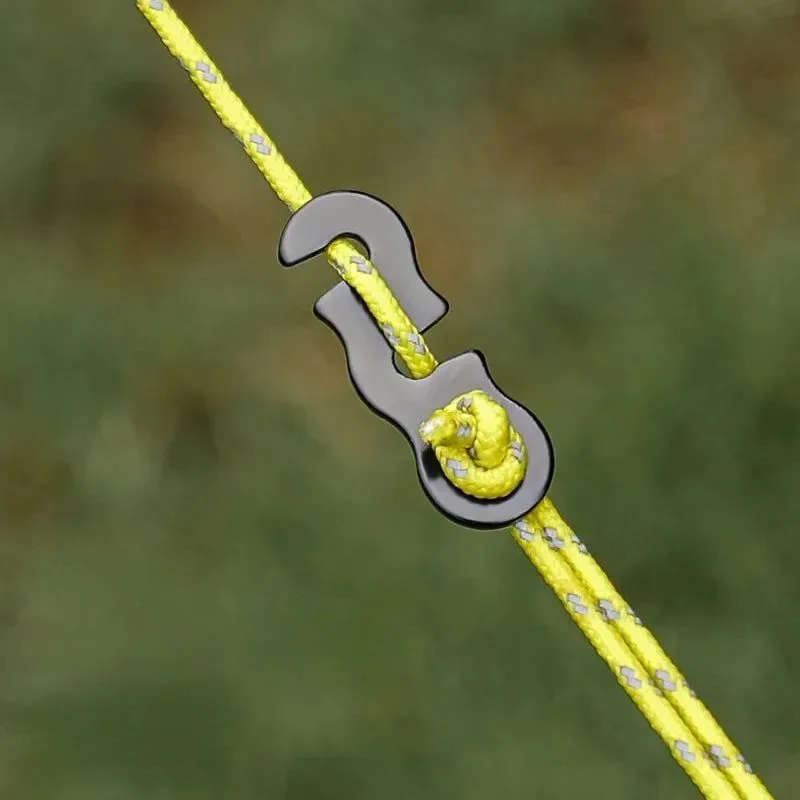 Minimalist 10-Piece Adjustable Camping Tent Cord Rope Buckle S Type Tensioners Fastener Kit Unique