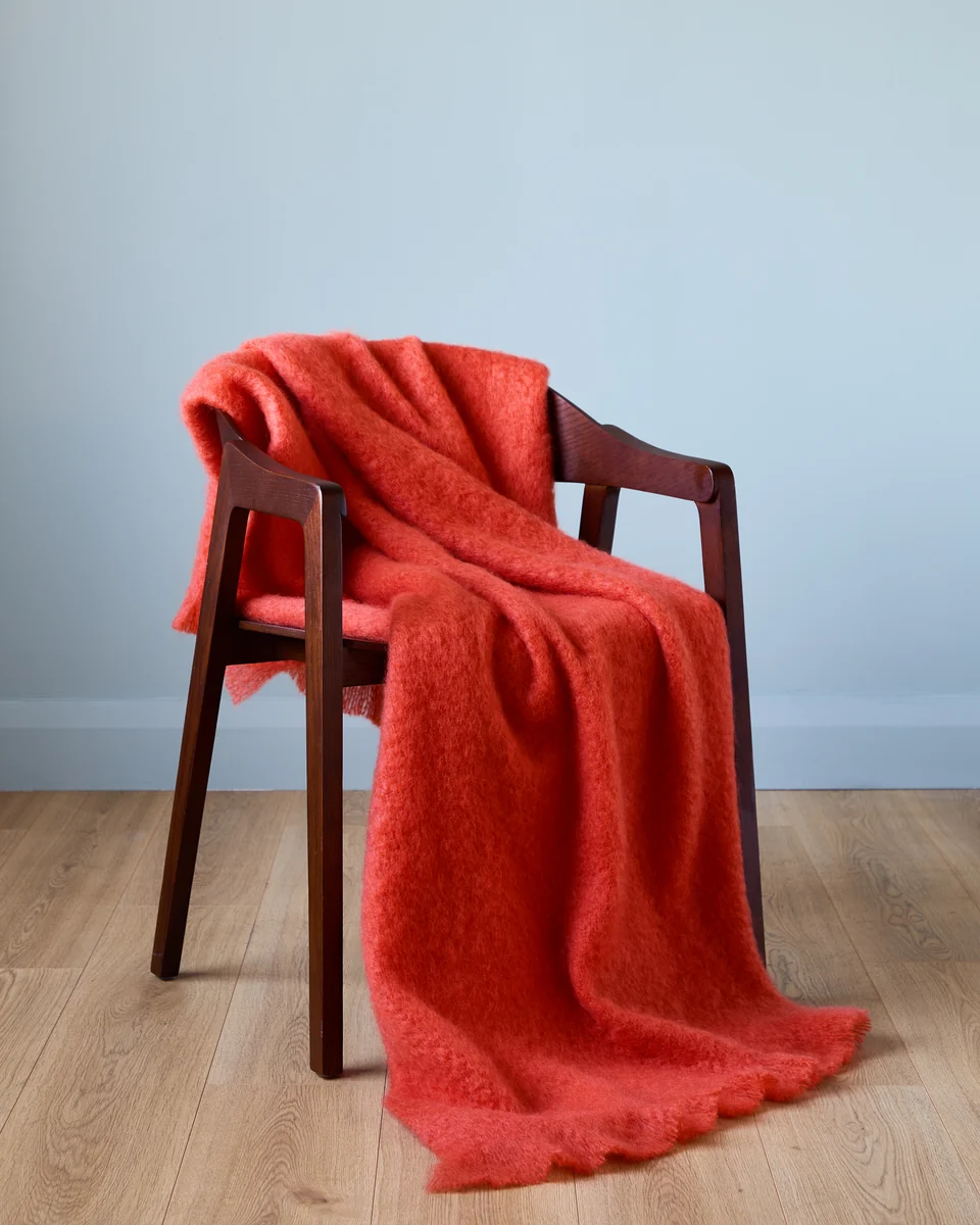 Soft Foxford Erne Mohair Throw Relaxed