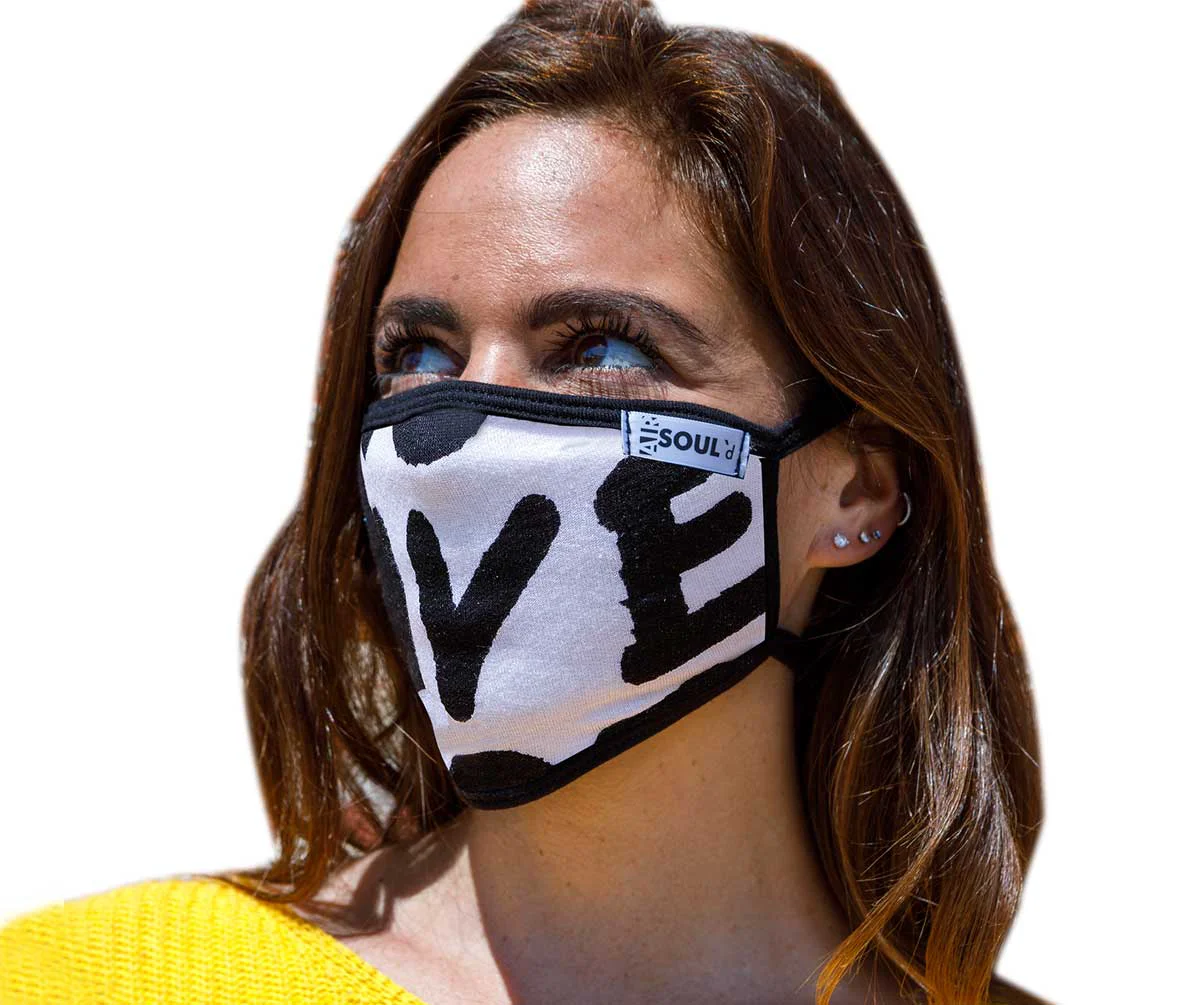 Versatile Air Soul MP7923FM ‘Love’ Protective Face Mask with Optional Filter Pocket Superior