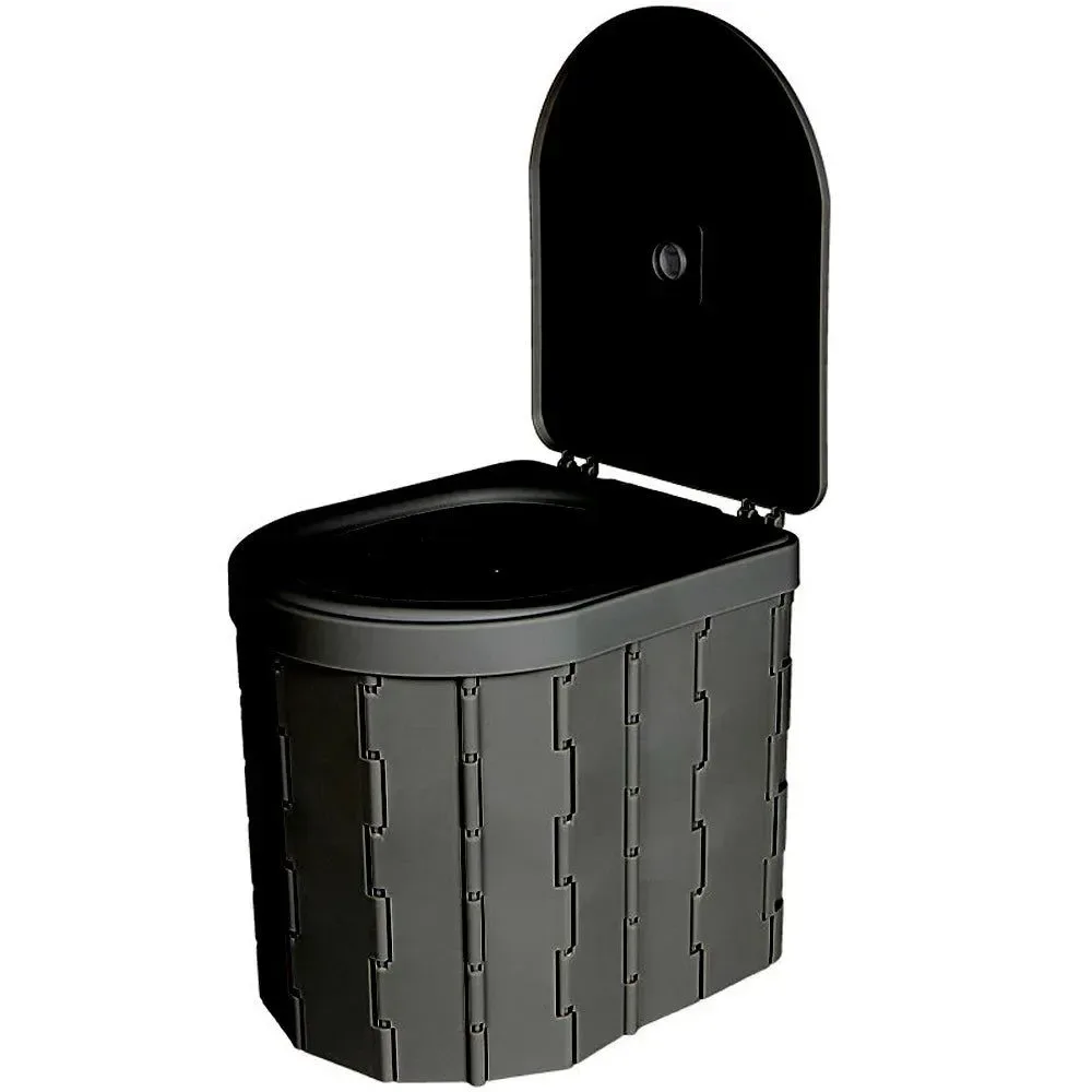 Outstanding Portable Camping Toilet – Convenient Car-mounted Folding Toilet for Travel Adult Children Elderly Odor-proof Non-slip Reusable