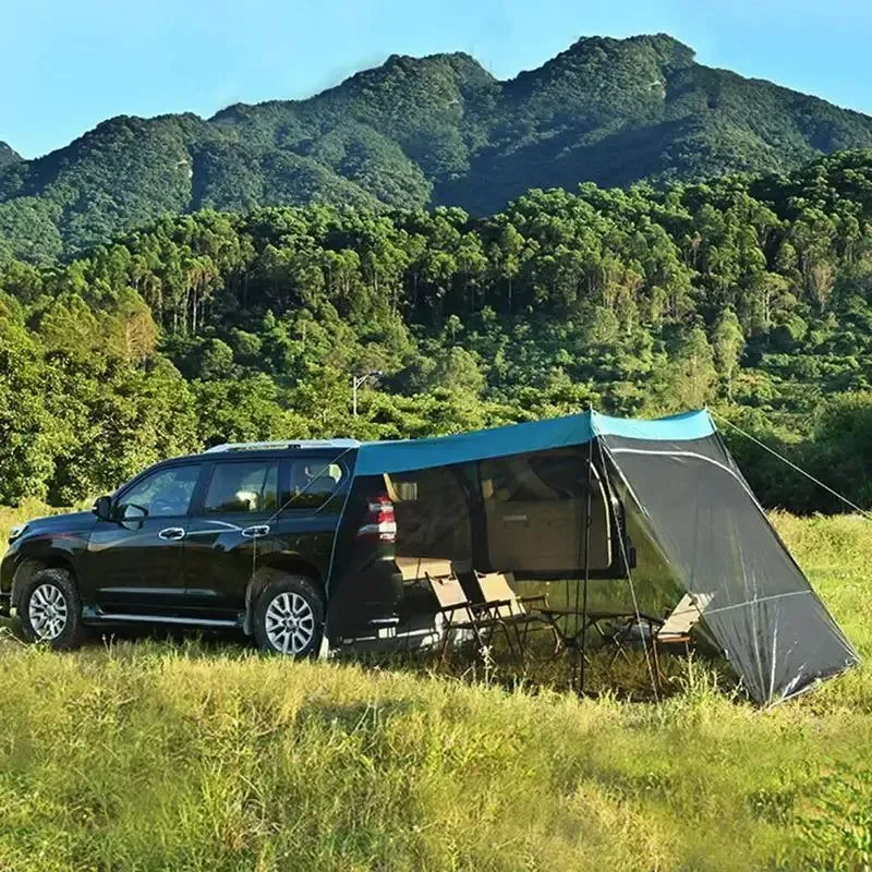 Flexible SUV Tailgate Tent – Outdoor Camping Sunshade Anti-Mosquito Car Tent with Windproof Canopy Stylish
