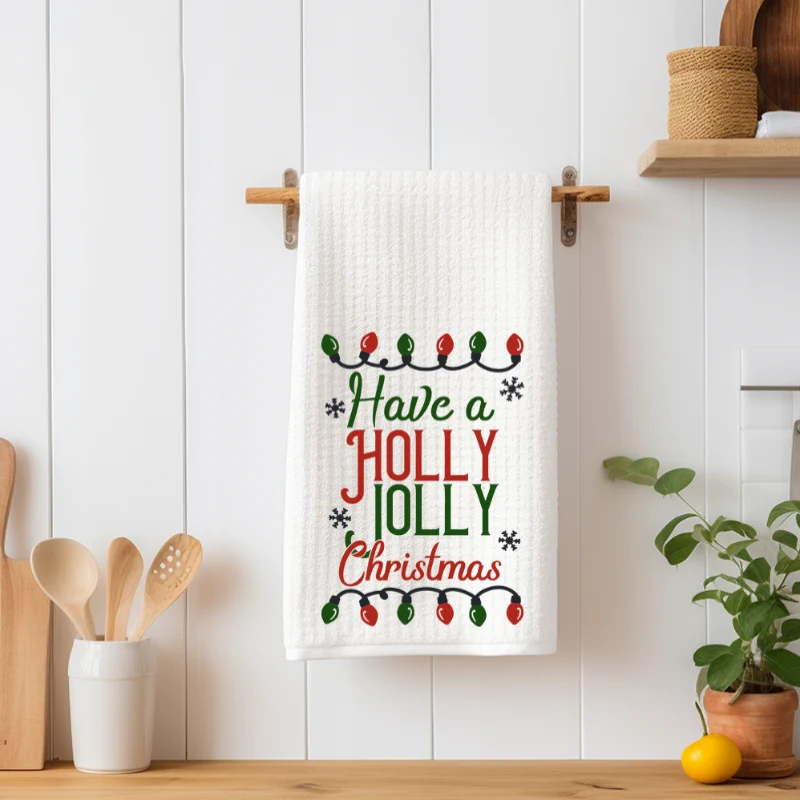 Durable Holly Jolly Towel Consistent