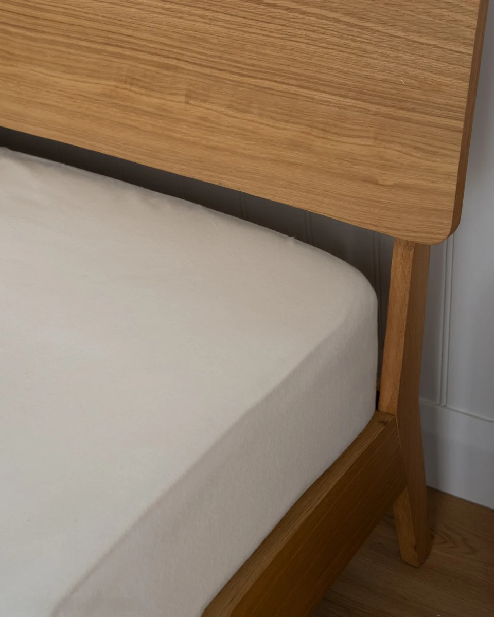 Breathable Foxford Cream Flannel Fitted Sheet High-Grade