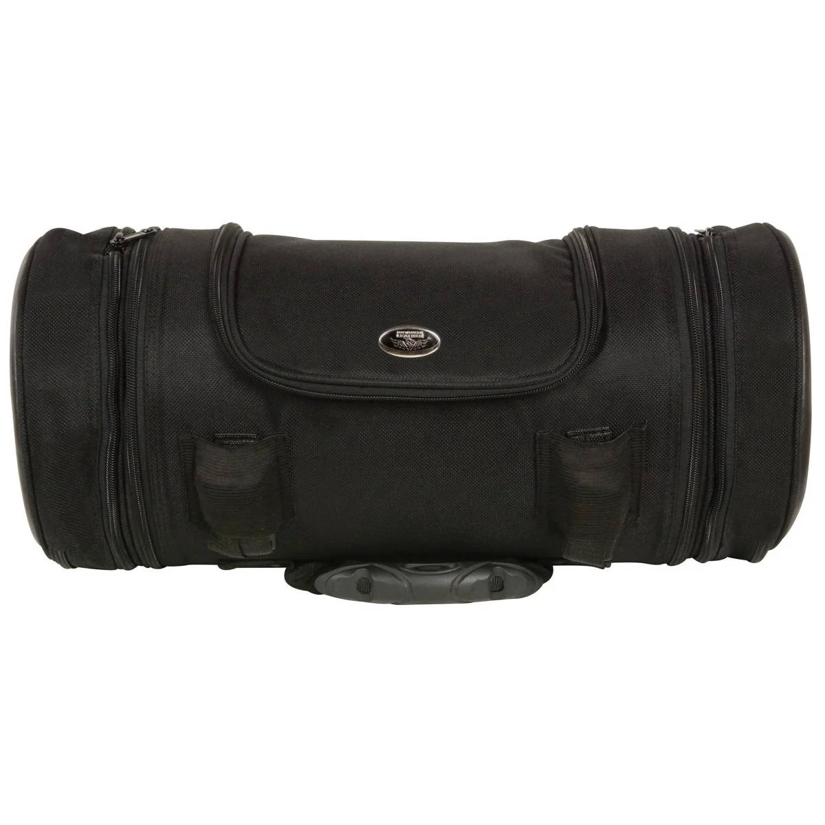 Fashionable Milwaukee Leather MP8135 Large Black Textile Motorcycle Travel Sissy Roll Bag Functional
