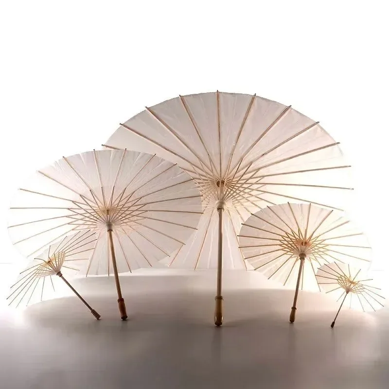 Secure Chinese Paper Parasol Umbrellas – 10 20pcs 30 60cm Bamboo Oilpaper for Rustic Weddings Events High-Grade