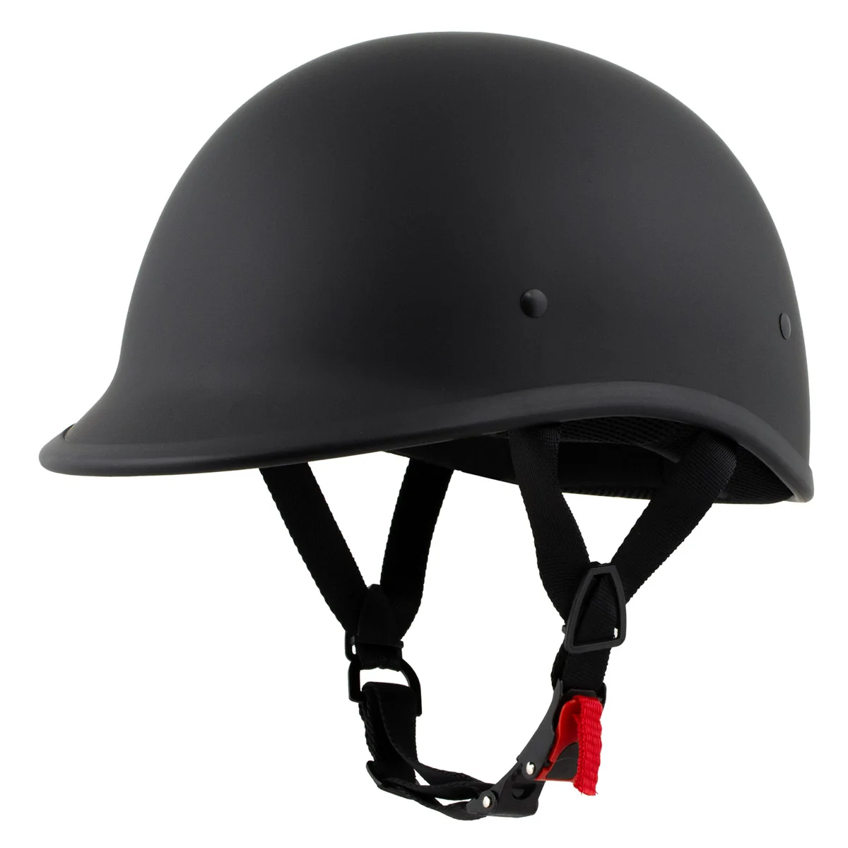 Crafted Milwaukee Helmets Polo Style Matte Black Motorcycle Half Face Helmet DOT MPH9750DOT Certified