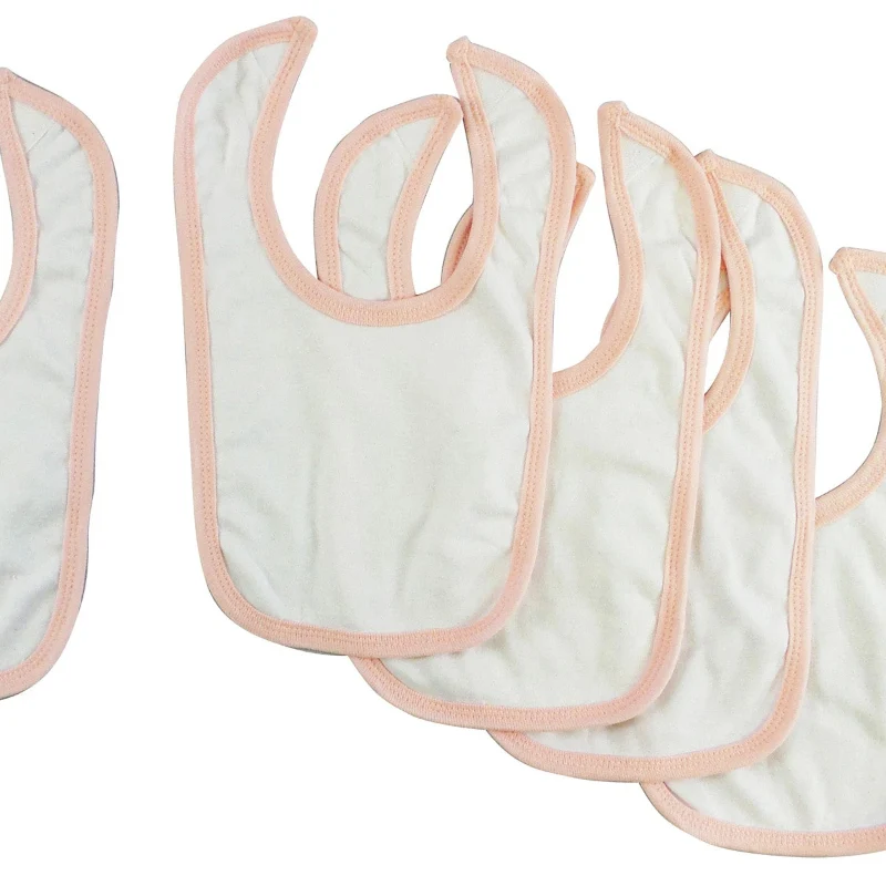 Green Baby Bib Set with Pink Trim – White Powerful