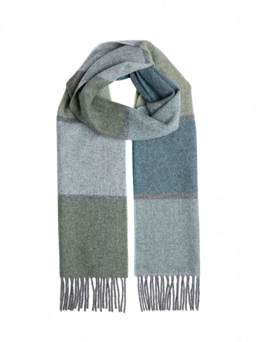 Classic Foxford Winter Stripe Lambswool Scarf Exceptional