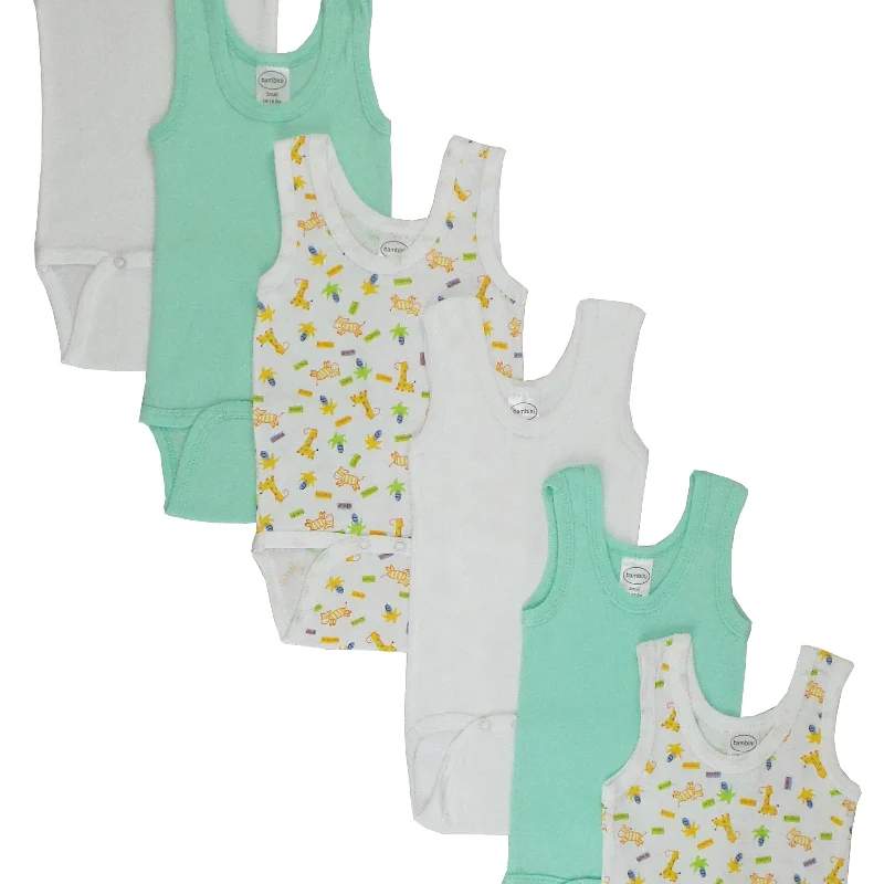 High-Performance Bambini Baby Bodysuit Set – Soft Cotton Tank Tops Pack of 6 Reliable