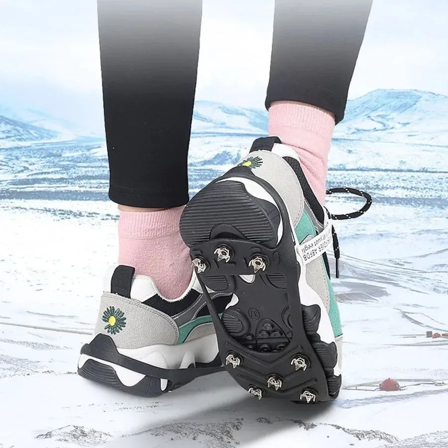 Advanced 8-Teeth Ice Gripper Spikes – Anti-Slip Crampons for Winter Hiking Mountain Climbing and Snow Walking Next-Generation